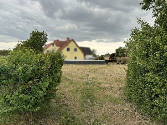 Blick auf das Grundstück