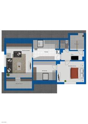 Dachgeschoss-Wohnung