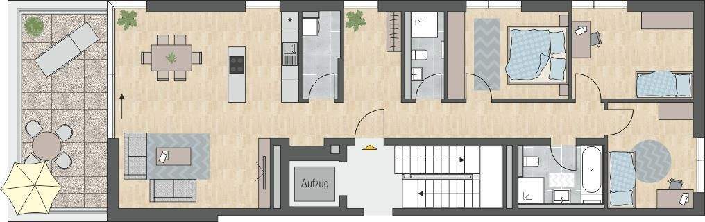 Grundriss Wohnung 2.5