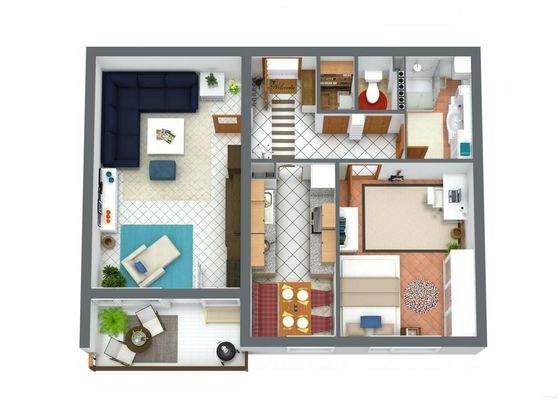 3D Grundriss - Sportplatzgasse 2 Top 23