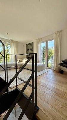 Wohnzimmer 1. OG m. Kaminblick