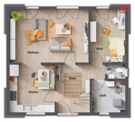 Grundriss EG zusätzl. Zimmer