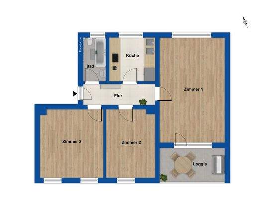 Grundriss Dachgeschosswohnung