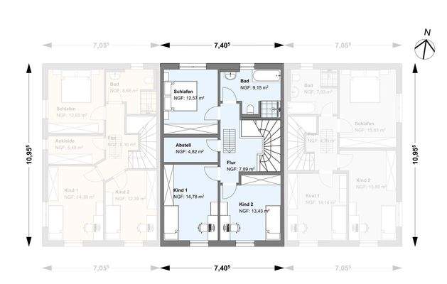 Grundriss Obergeschoss