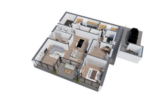 3D - Grundriss - UG - SV.A