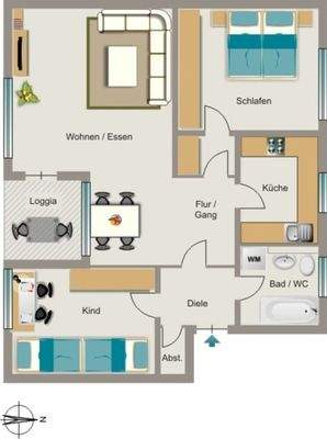 Grundriss beispielhaft