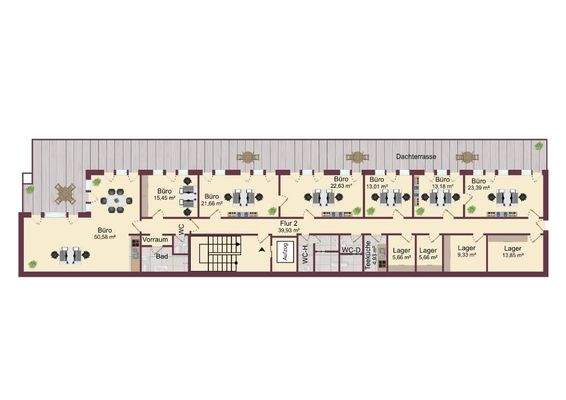 Der Grundriss 3. OG rechts