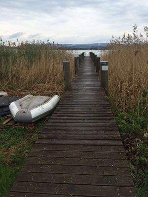 der Steg zum Badevergnügen