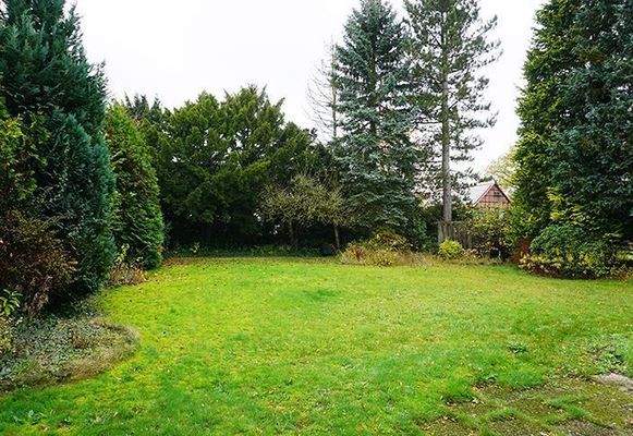 das angepflanzte Grundstück zur sonnigen Westseite