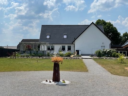 Blick auf das Haus hinten