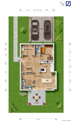 Erdgeschoss Haus 2 möbliert