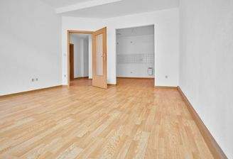 Wohnzimmer mit Blick in die Küche