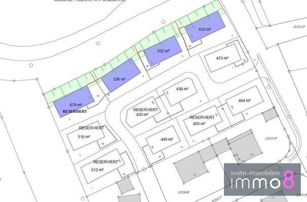 Flächenübersicht mit Reservierungen