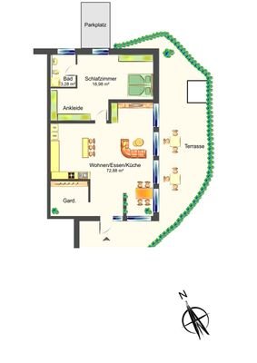 Grundriss als Wohnung