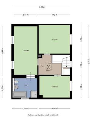 Grundriss Obergeschoss Haus 1