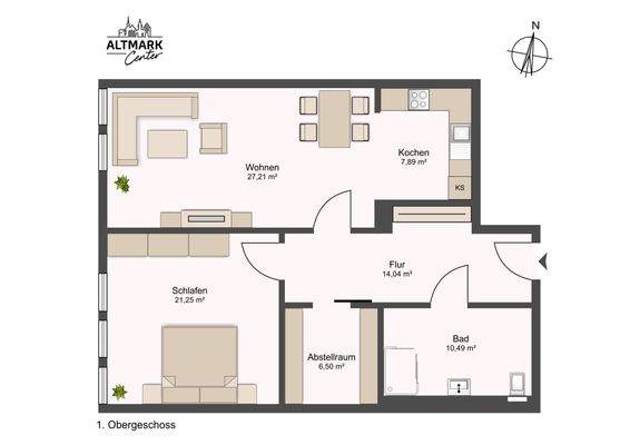 Buchenallee 3_Grundriss möbliert_WE 108