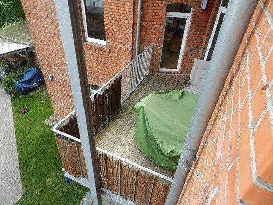 Balkon Blick Schlafzimmer