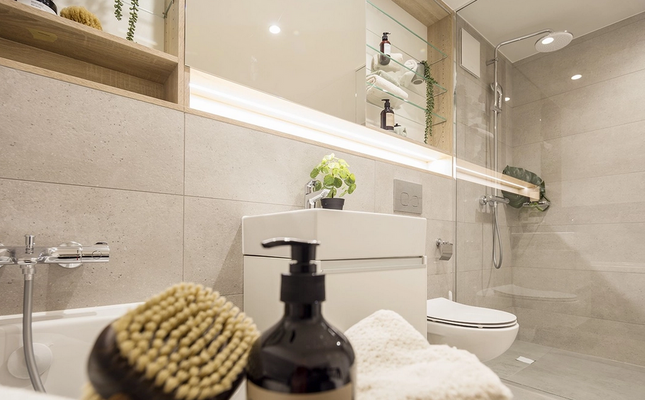 Vollausgestattetes Tageslichtbad