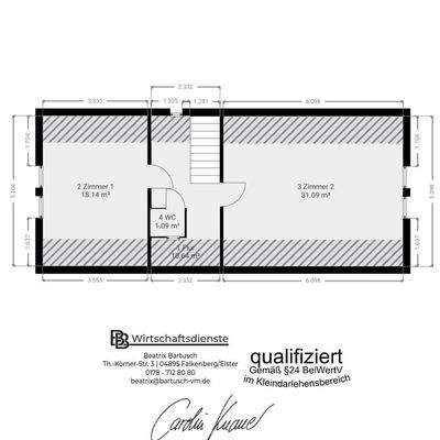 Grundriss Seitengebäude Obergeschoss