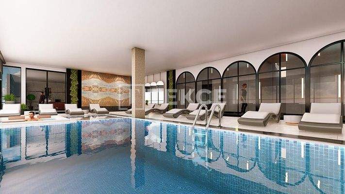 Pool View Apartment in a Complex in Avsallar Alanya Antalya