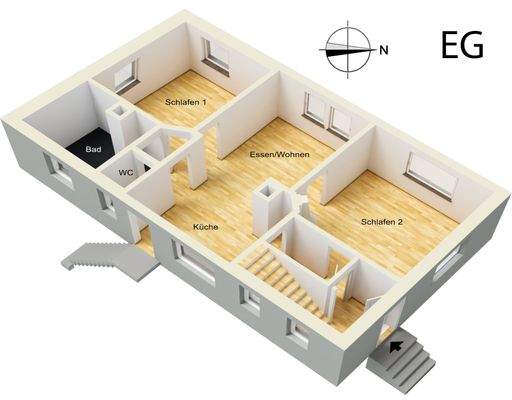 Nr 12 Grundriss EG 3D