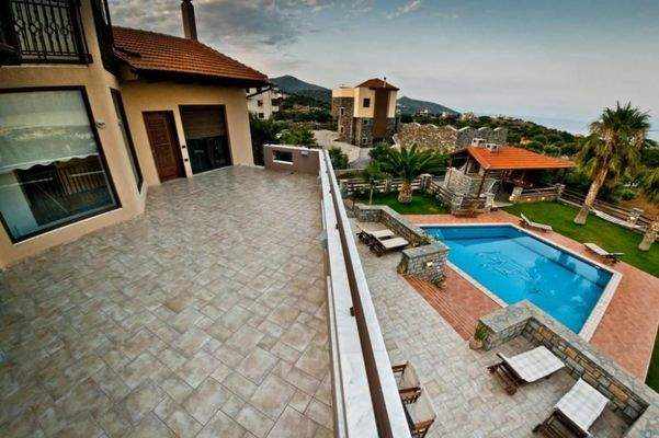 Kreta, Katsikia: Luxuriöse Villa mit Pool, Garten, Meerblick zu verkaufen