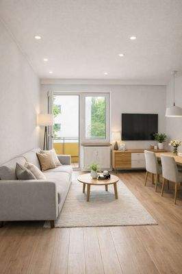 Wohnzimmer nach Sanierung