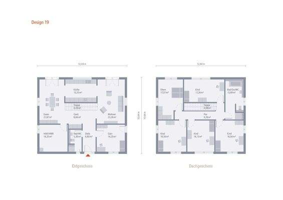 Design  Grundrisse EG - DG