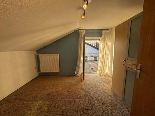 Schlafzimmer mit Dachterrasse