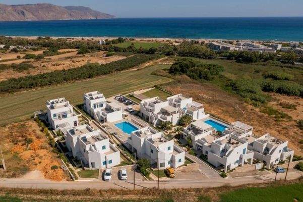 Kreta, Asprouliani: Schönes Haus in toller Anlage mit Meerblick zu verkaufen