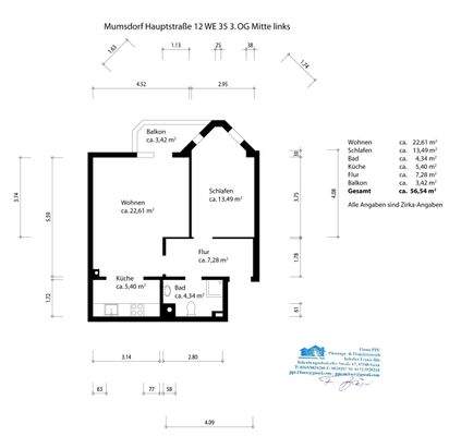 Grundriss - Mumsdorf Hauptstraße 12 WE 35 3. OG Mi