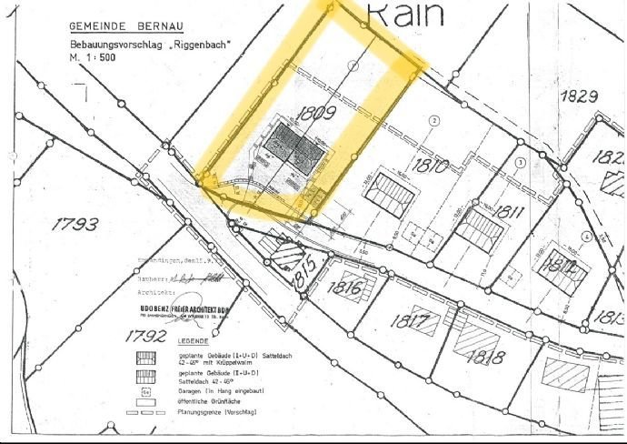 Erschlossenes Baugrundstück - Südhang - Bebauungsplan für 4 Familienhaus in BERNAU