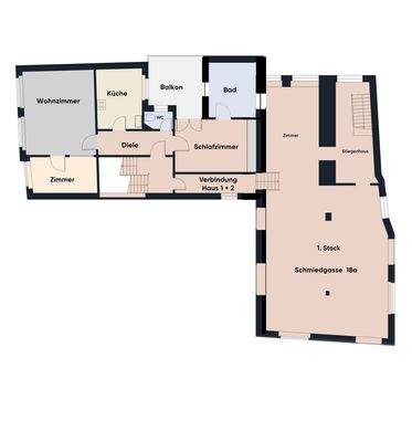 Grundriss ohne Maßstab / 1. Obergeschoss Kopie 2