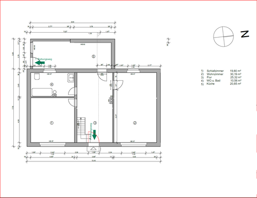 Grundriss - EG- Haus Finowfurt 1