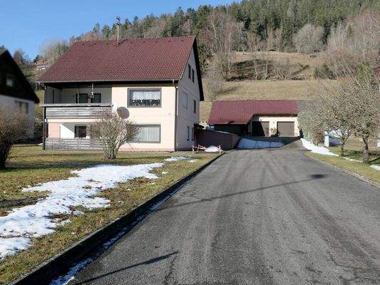 Gesamtansicht mit Garagen