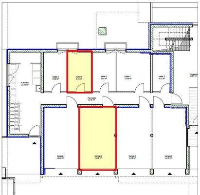 Grundriss Garage+Kellerraum