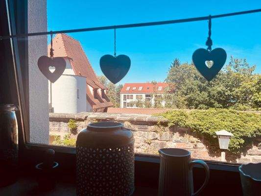 Blick zum Burggraben