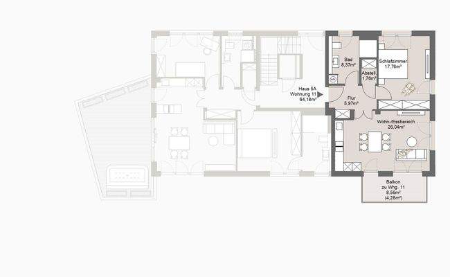 Grundriss Whg. 11 im OG