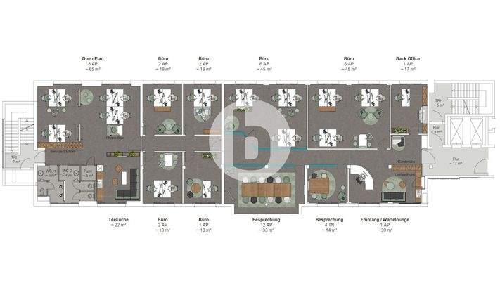 5. Obergeschoss mit ca.  462 m²