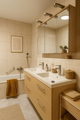 Einrichtungsbeispiel Bad KI generiert 