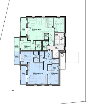Grundrissplan 1. Obergeschoß