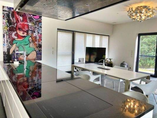 Wohnbereich mit Küche - offen gestaltet