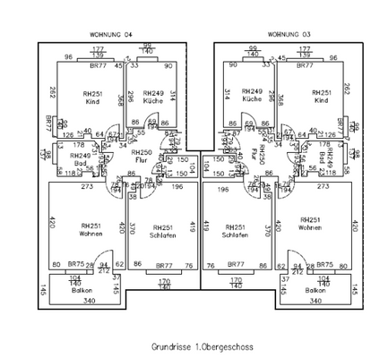 Grundriss Vorderhaus 1. OG