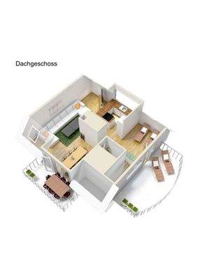 3D-Grundriss Dachgeschoss