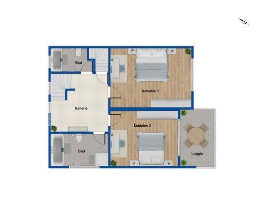 Grundriss Obergeschoss