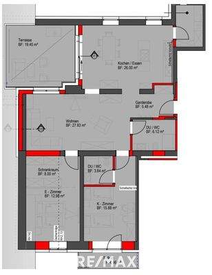 Pfunds - Grundriss - Top 18