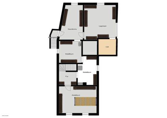 Einrichtungsbeispiel Kellergeschoss