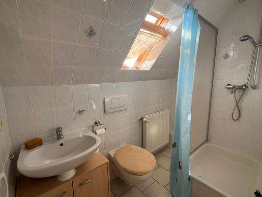 Gepflegtes Duschbad im Dachgeschoss