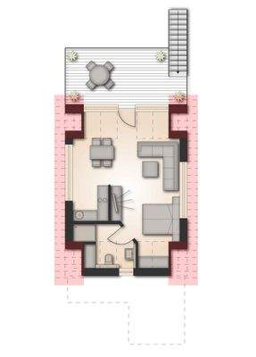Grundriss 1.OG/DG möbliert
