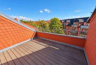 schöne Dachterrasse